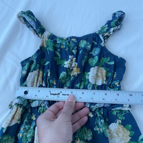 Old Navy Dress Girls 5T Floral Linen Cottagecore Maxi - Picture 6 of 6